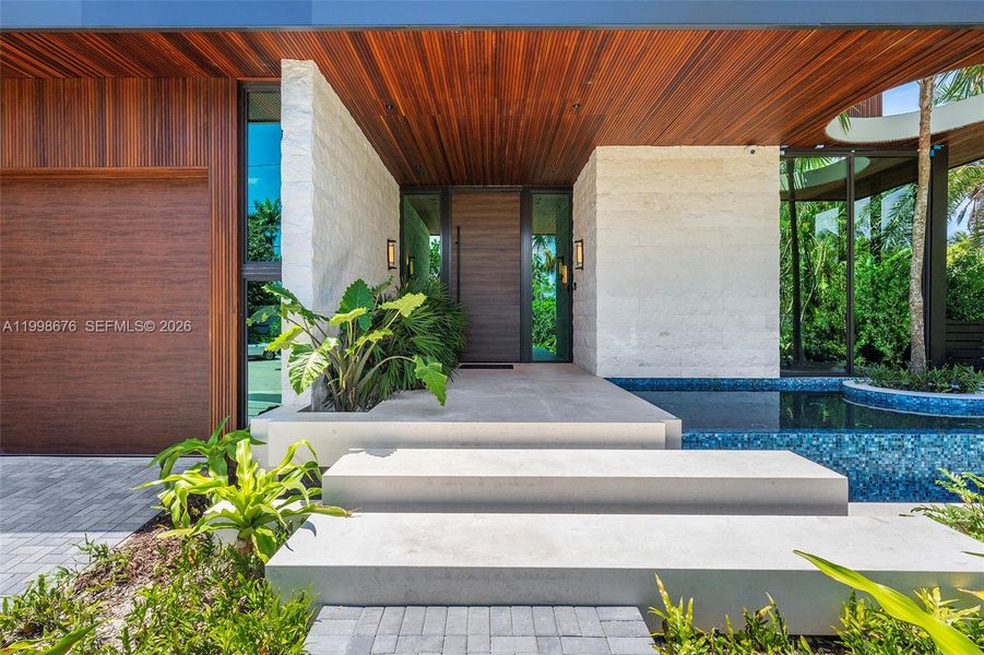 Exterior details and patio area of a home in , Bay Harbor Islands (Image 21).