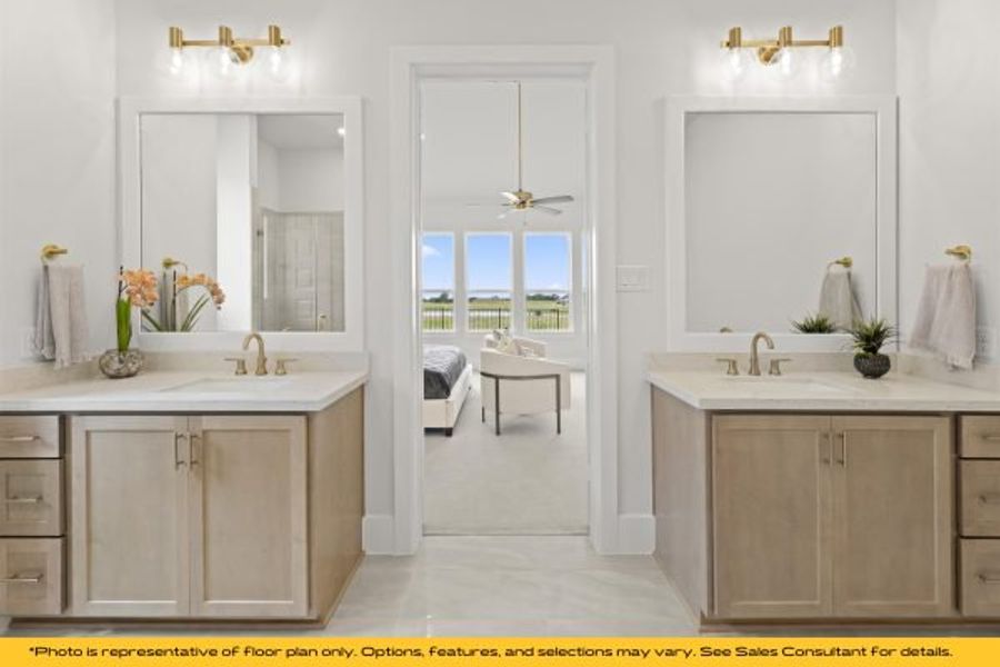 Representative furnished interior of a home built from the St Lucia by Stonefield Homes in Heath Golf and Yacht Club, Rockwall (Image 39).