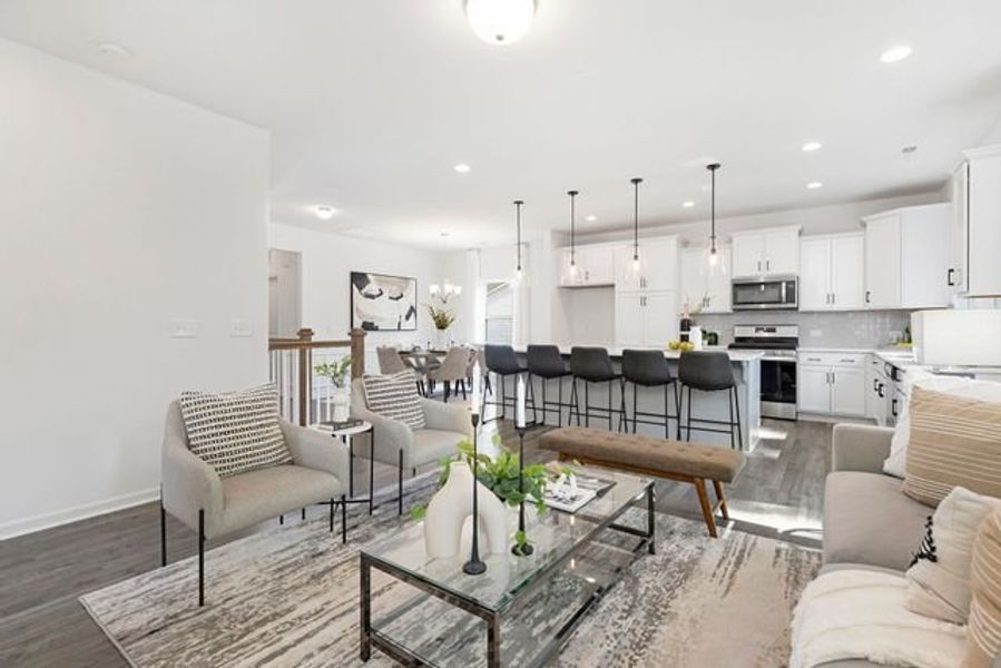 Representative furnished interior of a home built from the Cyprus by True Homes in Mooreland Oaks, Mount Holly (Image 12).