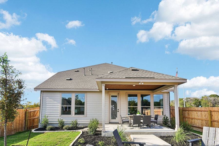 Exterior details and patio area of a home in Clear Creek, New Braunfels (Image 2). Exterior details and patio area of a home in Clear Creek, New Braunfels (Image 2).