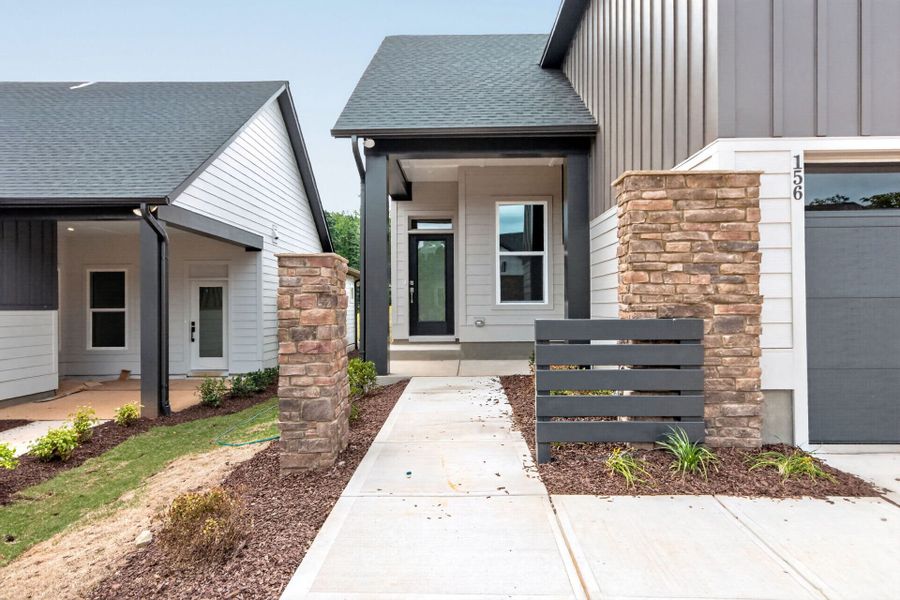 Exterior details and patio area of a home in Encore at Chatham Park – Villa Series, Pittsboro (Image 18). Exterior details and patio area of a home in Encore at Chatham Park – Villa Series, Pittsboro (Image 18).