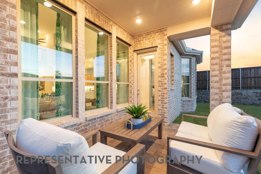 Exterior details and patio area of a home in Wolf Ranch, Georgetown (Image 2).