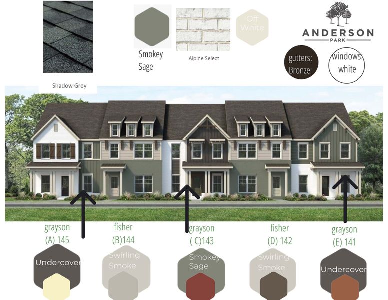 Sample of building materials used in homes in Anderson Park, Hendersonville (Image 45).