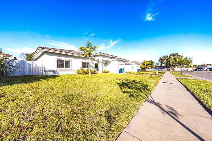 Exterior details and patio area of a home in , Homestead (Image 13). Exterior details and patio area of a home in , Homestead (Image 13).
