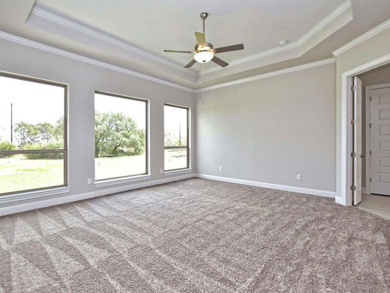 Representative unfurnished interior of a home built from the Siena II by Giddens Homes in Clearwater Ranch, Liberty Hill (Image 170).
