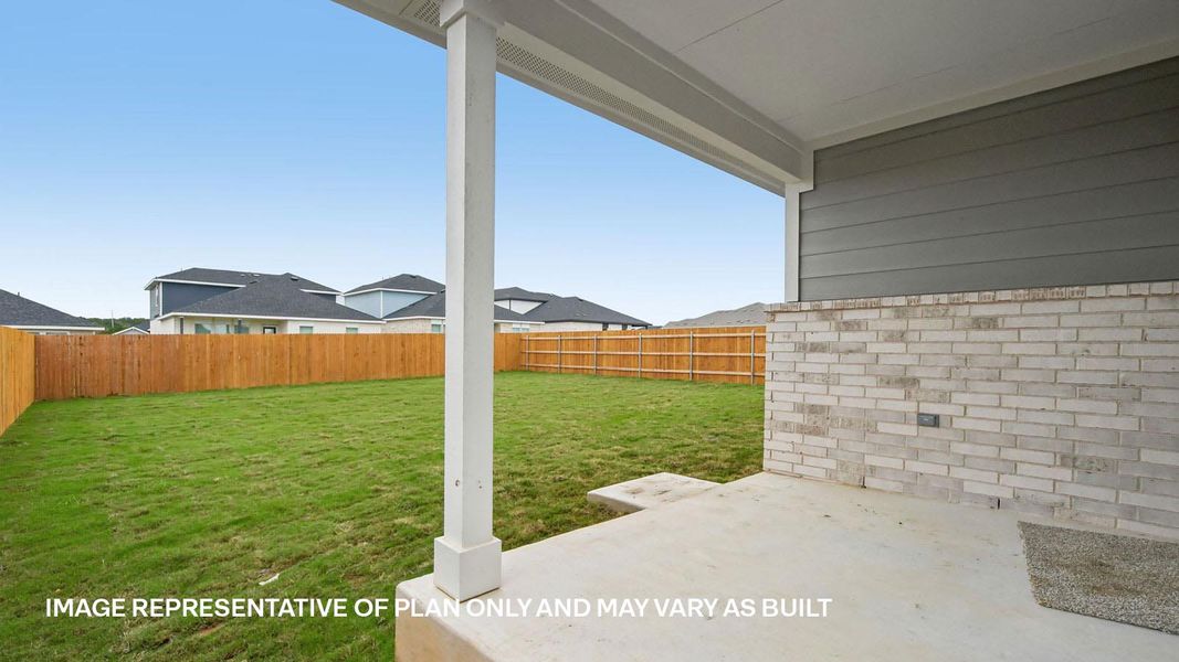 Representative exterior details of a home built from the The Irvine by D.R. Horton in Thunder Rock, Marble Falls (Image 24). Representative exterior details of a home built from the The Irvine by D.R. Horton in Thunder Rock, Marble Falls (Image 24).