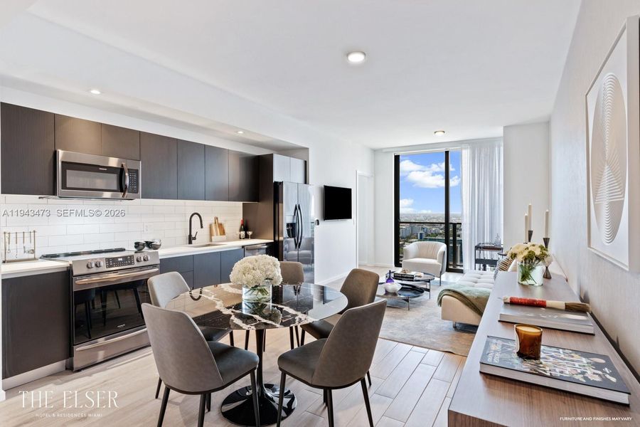 Furnished interior view inside a new home in , Miami (Image 6). Furnished interior view inside a new home in , Miami (Image 6).