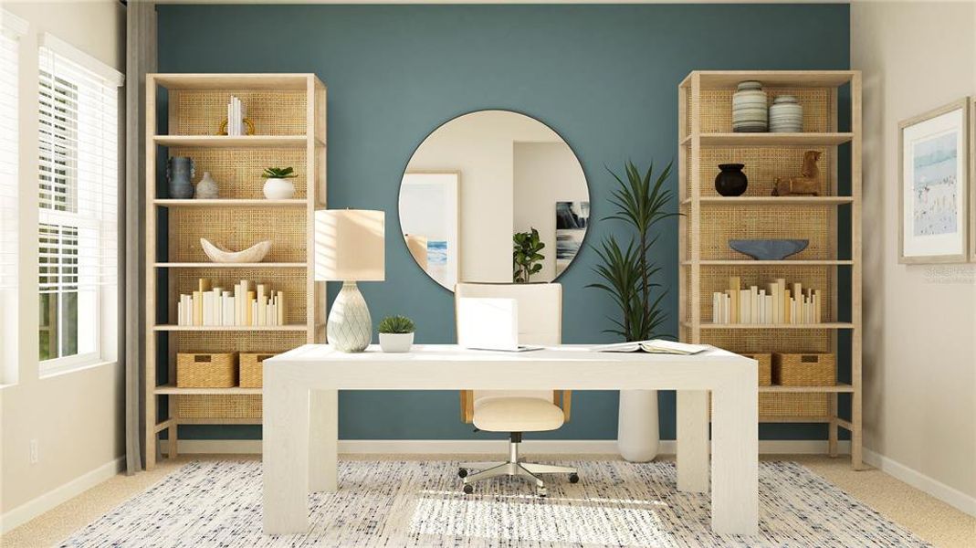 Furnished interior view inside a new home in Waterstone: Estate II Collection, Groveland (Image 16). Furnished interior view inside a new home in Waterstone: Estate II Collection, Groveland (Image 16).