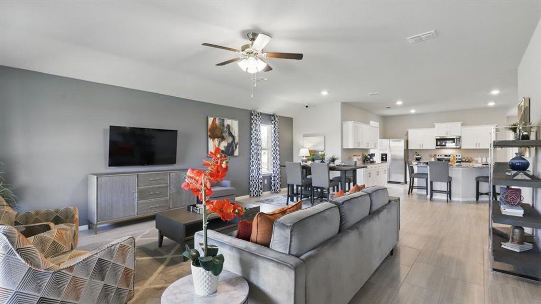 Furnished interior view inside a new home in Lonestar at Liberty Trails, Fort Worth (Image 26).