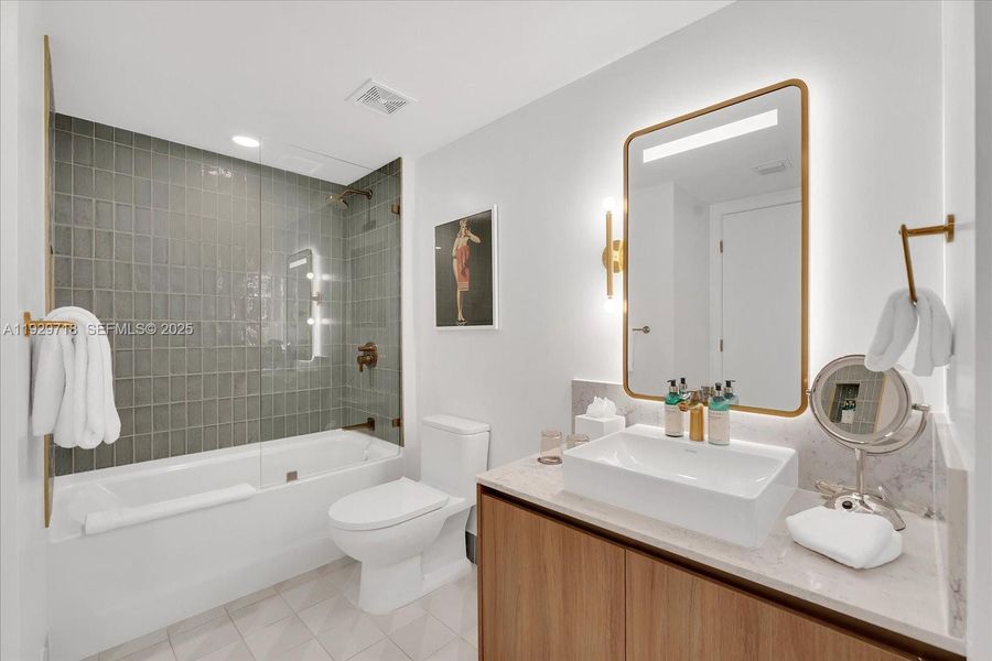 Furnished interior view inside a new home in , Miami (Image 11).