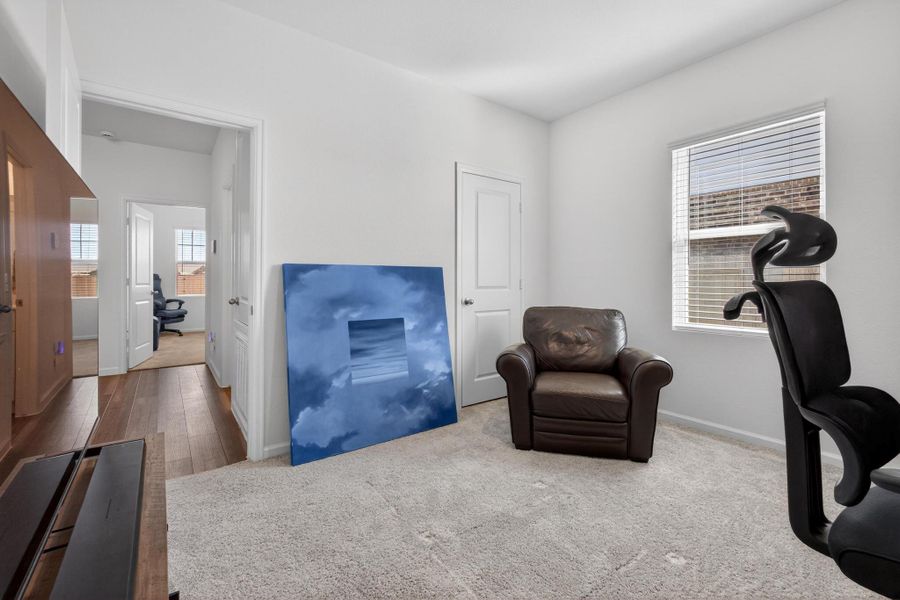 Furnished interior view inside a new home in Harrington Trails at The Canopies, New Caney (Image 11).