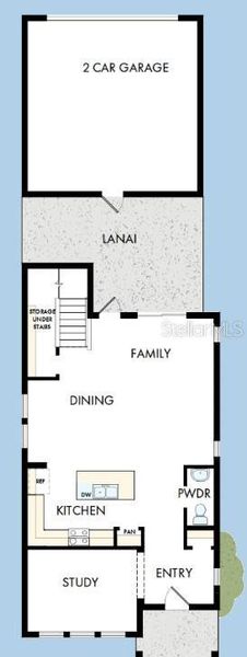 2D floor plan layout of this home in Soleta at Starkey Ranch - Cottage Series, Odessa, FL (Image 3).