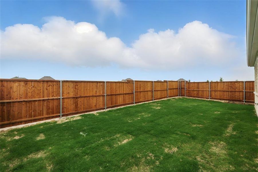 View of fenced backyard View of fenced backyard
