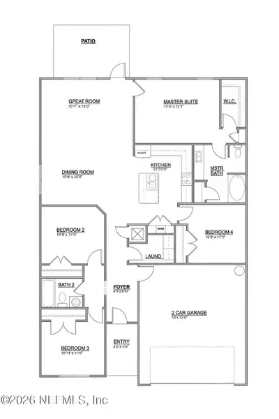 2D floor plan layout of this home in , Green Cove Springs, FL (Image 5).