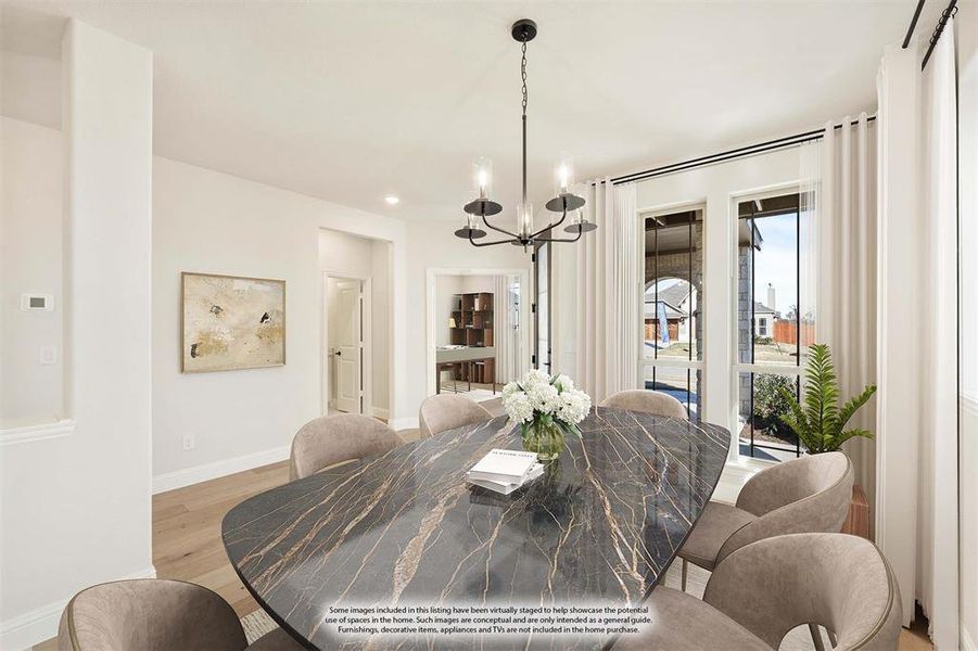 Furnished interior view inside a new home in Sunrise at Garden Valley, Waxahachie (Image 9).
