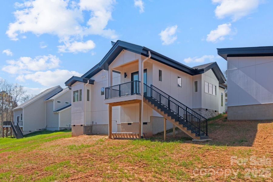 Exterior details and patio area of a home in , Hickory (Image 25).