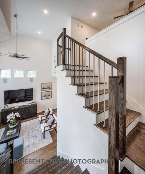 Furnished interior view inside a new home in Bridgeland Central, Cypress (Image 11). Furnished interior view inside a new home in Bridgeland Central, Cypress (Image 11).
