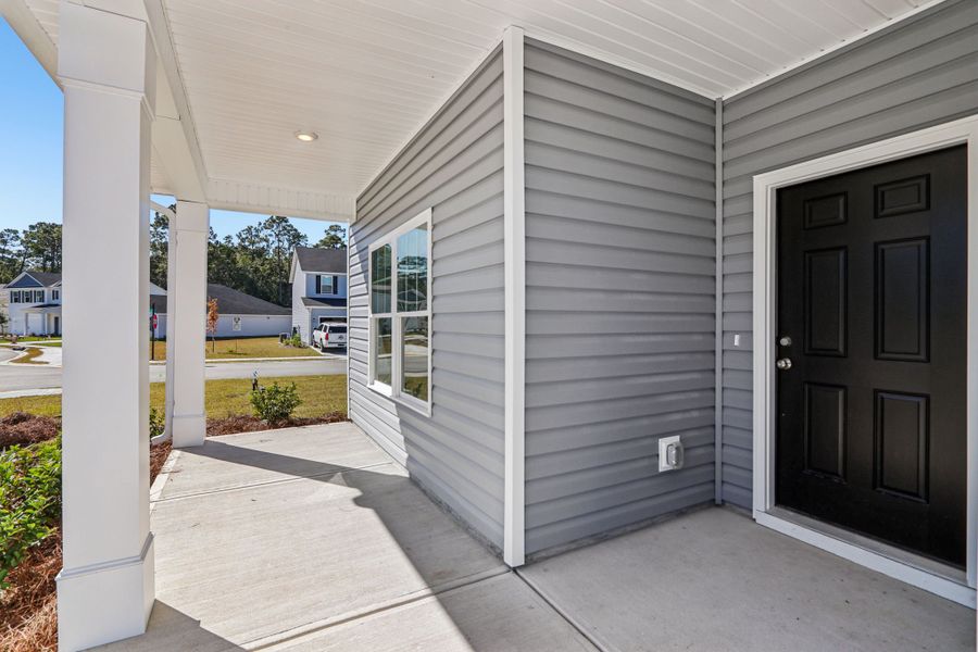 Exterior details and patio area of a home in Hayden Pointe, St. Marys (Image 4). Exterior details and patio area of a home in Hayden Pointe, St. Marys (Image 4).