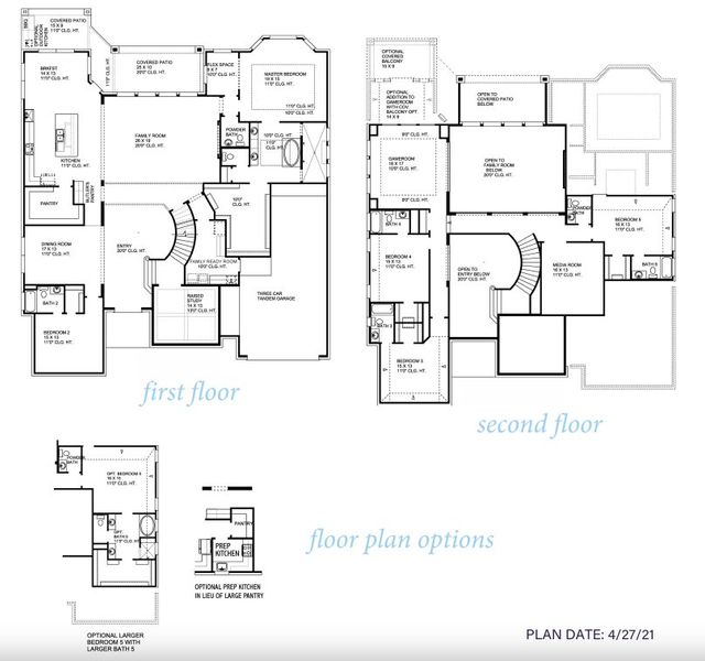 2D floor plan layout for the Balmoral 5580 by J. Patrick Homes in Briarley, Montgomery, TX (Image 3). 2D floor plan layout for the Balmoral 5580 by J. Patrick Homes in Briarley, Montgomery, TX (Image 3).