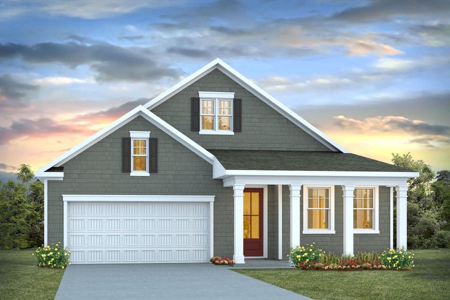 Representative exterior photo of a completed home built from the DARBY by D.R. Horton in Waterbridge, Myrtle Beach, SC (Image 16).