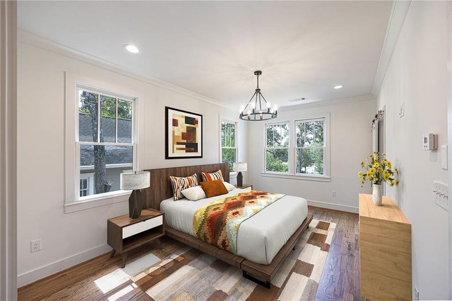 Furnished interior view inside a new home in , Atlanta (Image 12).