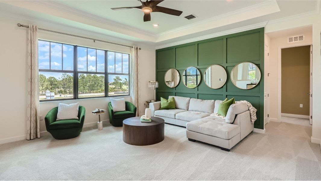 Furnished interior view inside a new home in Tesoro Club, Port St. Lucie (Image 20).