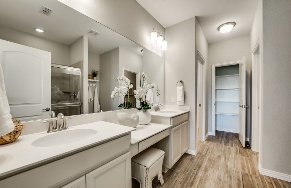 Owner's bath with double vanity