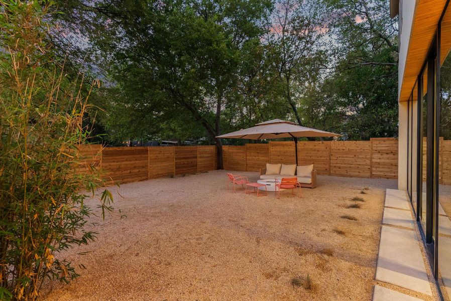 Exterior details and patio area of a home in , Austin (Image 25). Exterior details and patio area of a home in , Austin (Image 25).