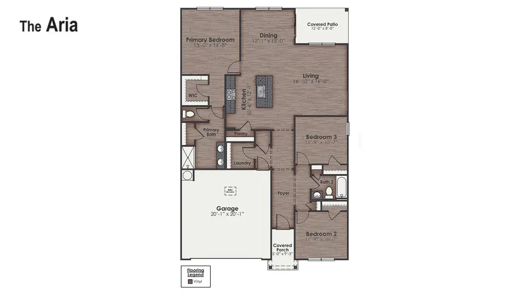 2D floor plan layout of this home in Sidbury Station, Castle Hayne, NC (Image 4).
