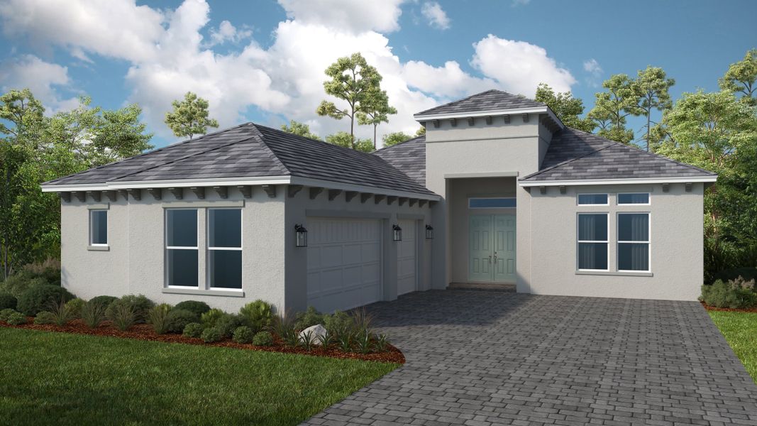 Representative exterior photo of a completed home built from the Colina by Taylor Morrison in Center Lake Ranch Community Group Page, St. Cloud, FL (Image 4).