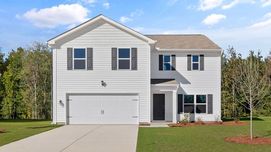 Representative exterior photo of a completed home built from the GALEN by D.R. Horton in Olive Branch, Clayton, NC (Image 24).