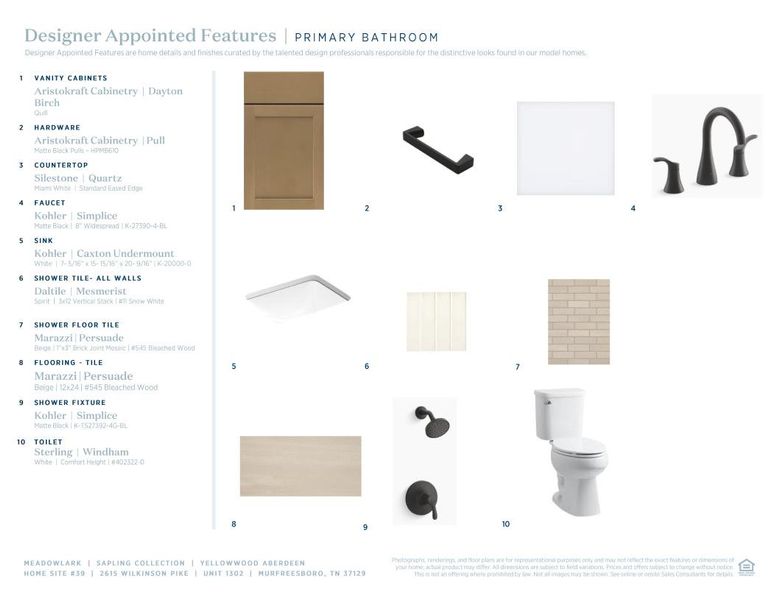 Sample of building materials used in homes in Meadowlark, Murfreesboro (Image 11). Sample of building materials used in homes in Meadowlark, Murfreesboro (Image 11).