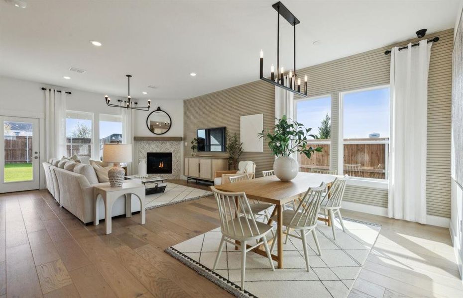 *actual home, furniture not included - Dining area off kitchen with large windows