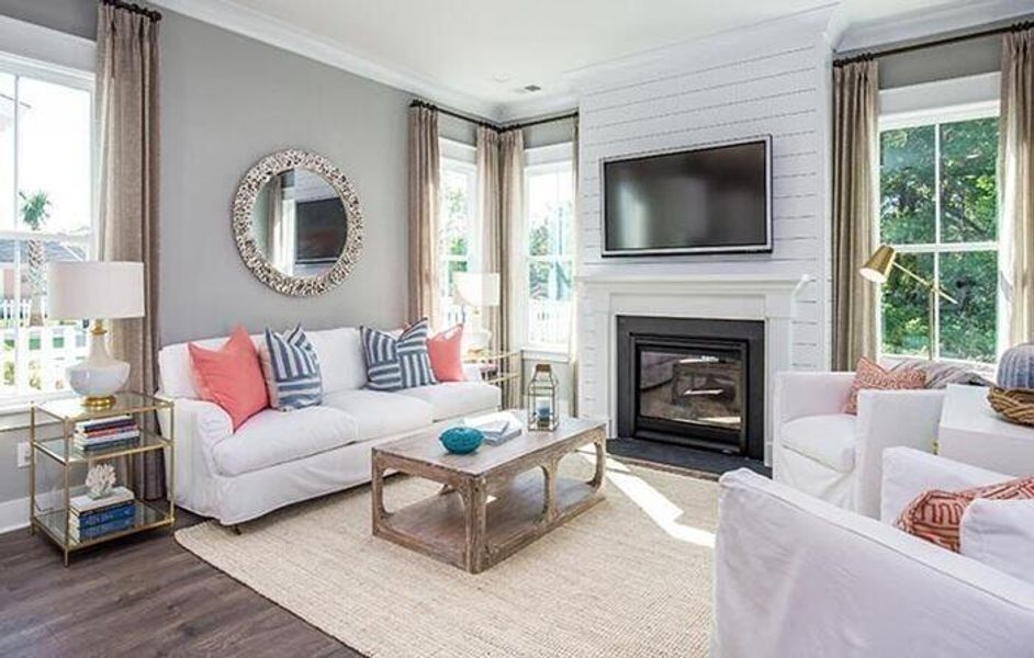 Furnished interior view inside a new home in Carnes Crossroads: Row Collection, Summerville (Image 5). Furnished interior view inside a new home in Carnes Crossroads: Row Collection, Summerville (Image 5).