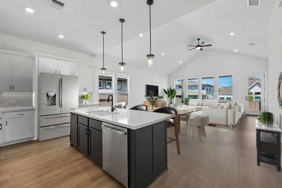 Representative furnished interior of a home built from the Guadalupe by Taylor Morrison in Turners Crossing, Austin (Image 9).
