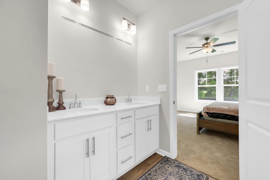 Representative furnished interior of a home built from the Bailey II by Great Southern Homes in Oak Grove, Conway (Image 17). Representative furnished interior of a home built from the Bailey II by Great Southern Homes in Oak Grove, Conway (Image 17).