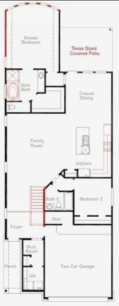 Floor plan of first level.