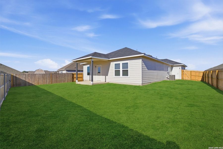 Exterior details and patio area of a home in Cloud Country, New Braunfels (Image 3).