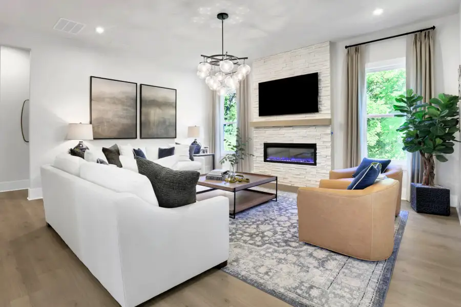 Representative furnished interior of a home built from the Satilla by Beazer Homes in Estates at Daves Creek, Cumming (Image 10). Representative furnished interior of a home built from the Satilla by Beazer Homes in Estates at Daves Creek, Cumming (Image 10).