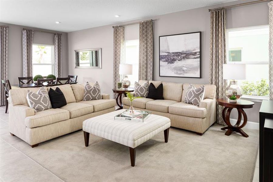Furnished interior view inside a new home in The Crossings, St. Cloud (Image 7).