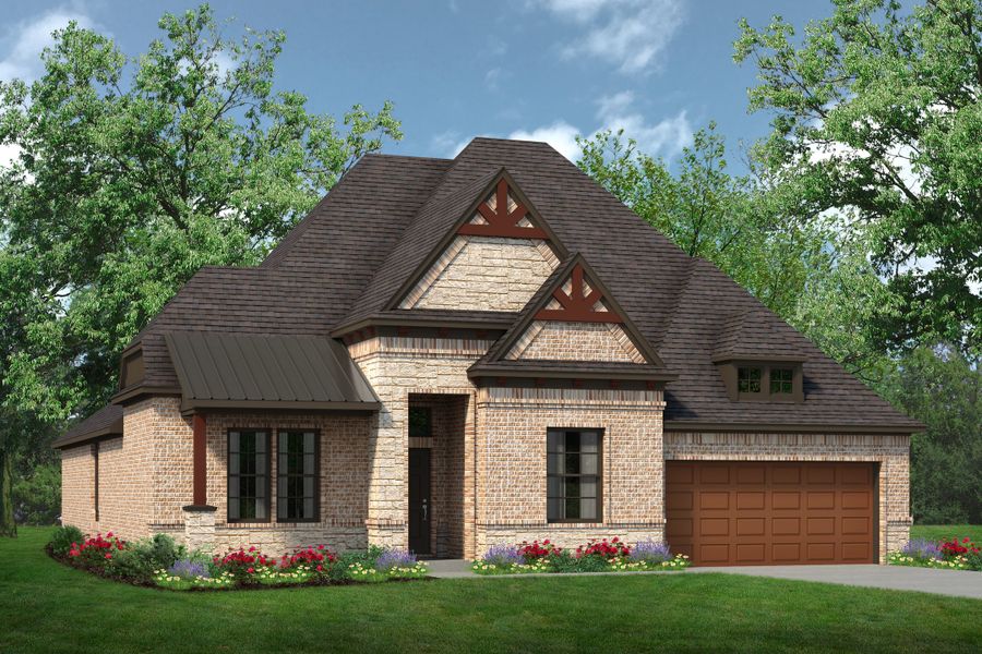 Representative exterior photo of a completed home built from the Concept 2622 by Risewell Homes in Abe's Landing, Granbury, TX (Image 11). Representative exterior photo of a completed home built from the Concept 2622 by Risewell Homes in Abe's Landing, Granbury, TX (Image 11).