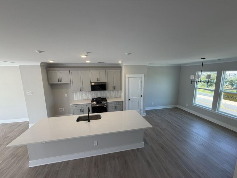 Furnished interior view inside a new home in Bryton Crossing Townhomes, Huntersville (Image 6).
