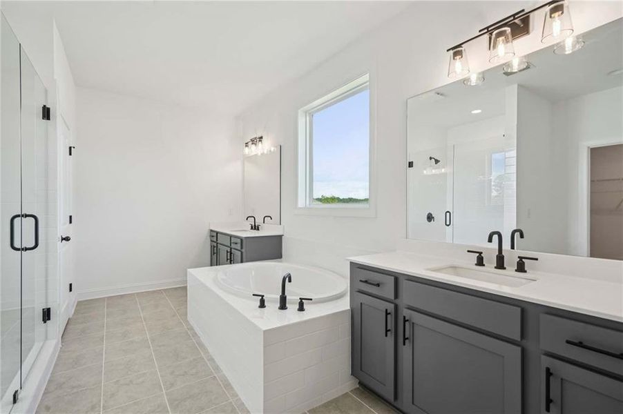Furnished interior view inside a new home in East Harbor II at Chestatee, Dawsonville (Image 6).