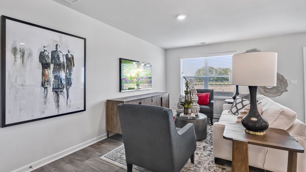 Representative furnished interior of a home built from the ALTAMONT by D.R. Horton in The Townes at Honeycutt Oaks, Angier (Image 8).