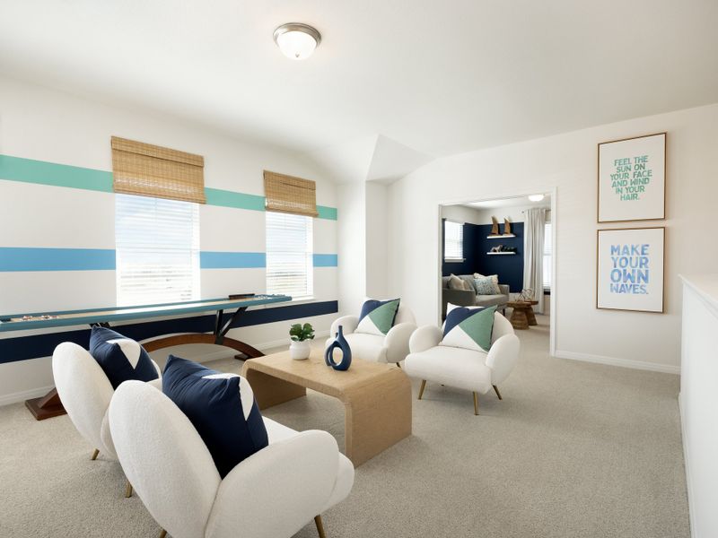 Furnished interior view inside a new home in Prairie Winds - Reserve Collection, Hutto (Image 8).