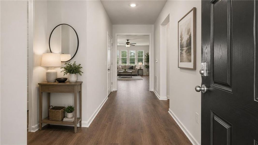Furnished interior view inside a new home in Preserve at Dove Creek, Statham (Image 10).