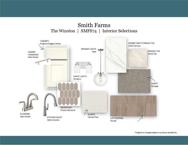 Sample of building materials used in homes in Smith Farms, Murfreesboro (Image 40).