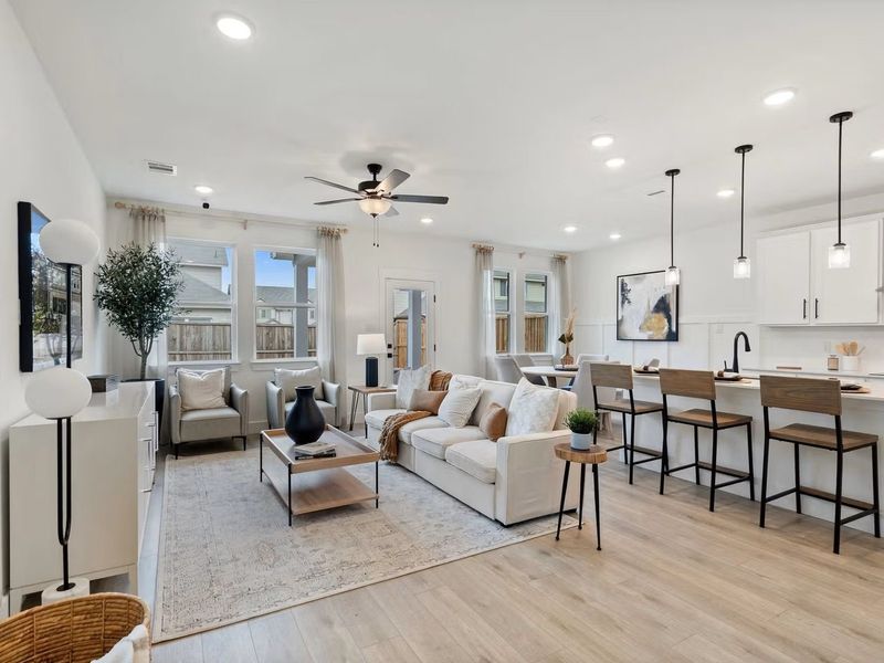 Furnished interior view inside a new home in Lake Park Villas, Wylie (Image 6).