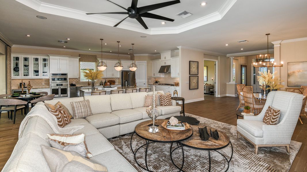 Furnished interior view inside a new home in Esplanade by the Islands, Naples (Image 17). Furnished interior view inside a new home in Esplanade by the Islands, Naples (Image 17).