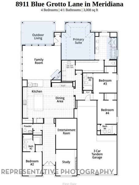 2D floor plan layout of this home in , Manvel, TX (Image 3).